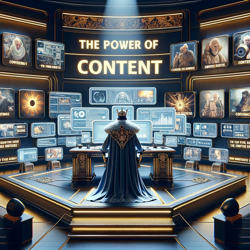 The image accompanying this article depicts a king, surrounded by screens filled with diverse content. This powerful visual metaphor underscores the enduring reign of quality content in the digital kingdom. Despite the proliferation of AI-generated content, the core principles that make content valuable remain unchanged.